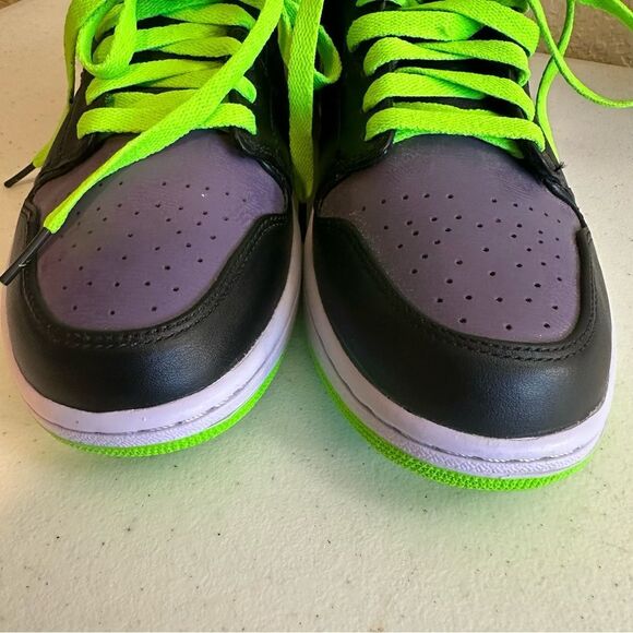 Nike Air Jordan 1 Retro Joker PURPLE and GREEN Size‎ 10 Night Vision 2012 - Picture 14 of 15